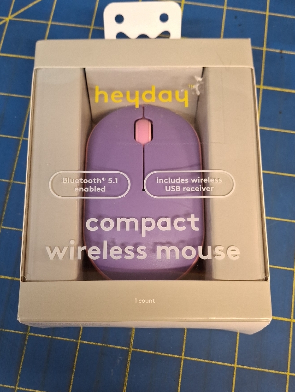 heyday Purple Wireless Compact Mouse with Pink Scroll New Sealed Box